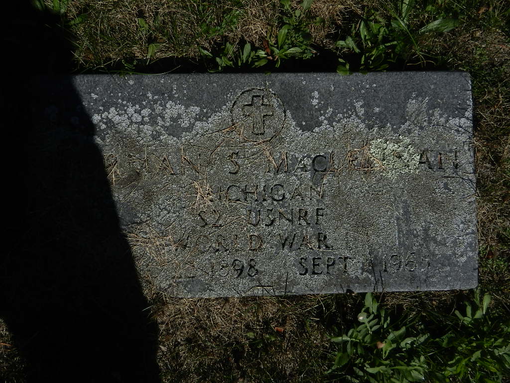 Photo of headstones/Norman McLennan d 1965 hdstn Calvery Cem, Black River, Mich, USA
